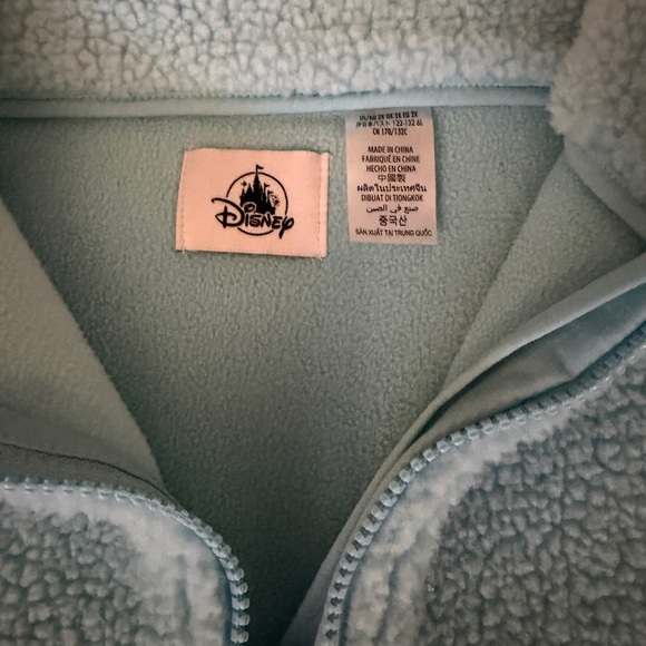 Disney Light Blue Sherpa Pullover with Peace Hand Embroidery - Picture 3 of 5